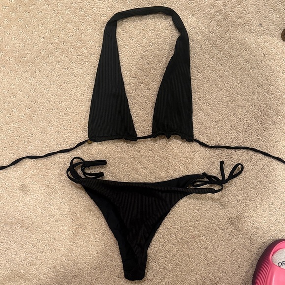 Aurelia Intimates Black Halter Bikini Set - Picture 2 of 3
